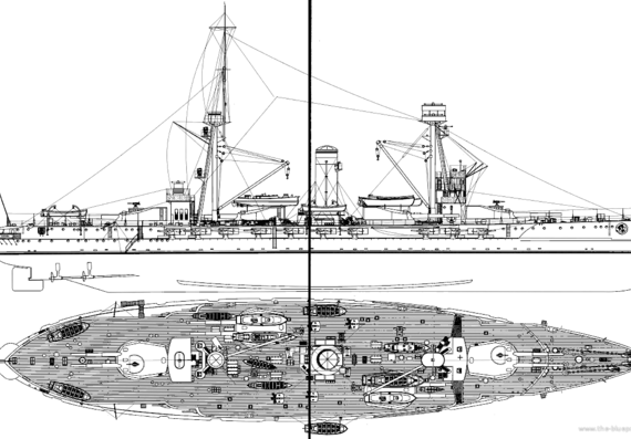 Ship SNS Espana [Battleship] (1937) - drawings, dimensions, pictures